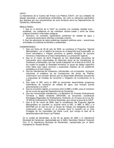 Acuerdo Cuenca del Arroyo Las Piedras