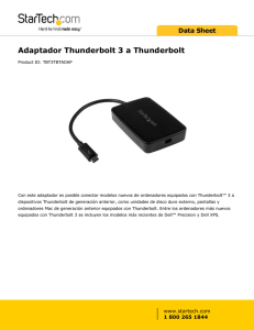 Adaptador Thunderbolt 3 a Thunderbolt StarTech ID