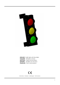 Traffic light with three lights ITALIANO - Semaforo a tre
