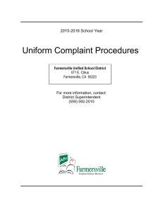 Uniform Complaint Procedures