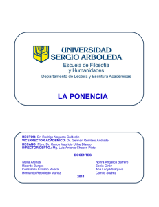 Guía para elaborar la Ponencia. - Universidad Sergio Arboleda