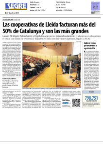 Las cooperativas de Lleida facturan del 50% de Catalunya y son las