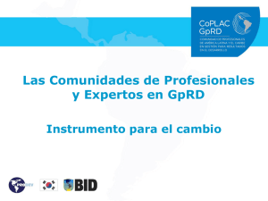 Las Comunidades de Profesionales y Expertos en GpRD