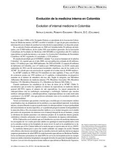 Evolución de la medicina interna en Colombia