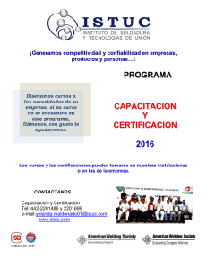 INSPECTORES DE SOLDADURA - ISTUC | Instituto de Soldadura