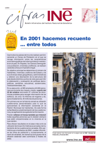 Cifras INE Julio 2001. Censos 2001 - Instituto Nacional de Estadistica.