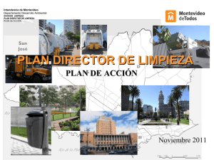 plan director de limpieza - Intendencia de Montevideo.
