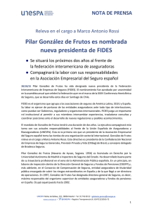 Pilar González de Frutos es nombrada nueva presidenta de FIDES