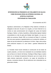 intervención da presidenta do parlamento de galicia como delegada
