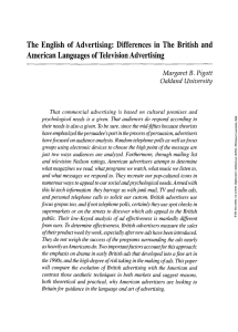 The English of Advertising: Differences in The British and American