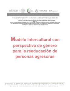 Modelo intercultural con perspectiva de género para la reeducación