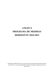 ANEJO X PROGRAMA DE MEDIDAS HORIZONTE 2010-2015