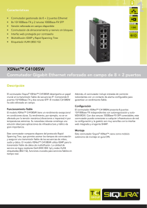 XSNet™ C4108SW Conmutador Gigabit Ethernet reforzado