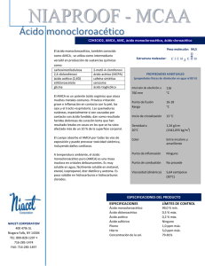 Folleto Niaproof Acido MonocloroacÃ©tico (MCAA)