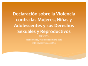 Declaración sobre la Violencia contra las Mujeres, Niñas y