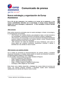 Nueva estrategia y organización de Europ Assistance