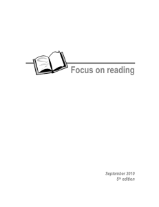 Focus on reading