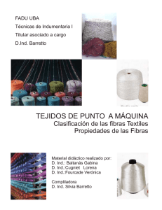Tejido de punto a maquina -fibras textiles
