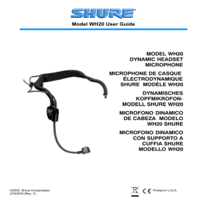 Shure WH20 Microphone User Guide Spanish