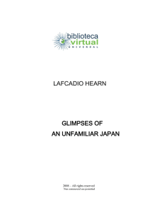 lafcadio hearn glimpses of an unfamiliar japan