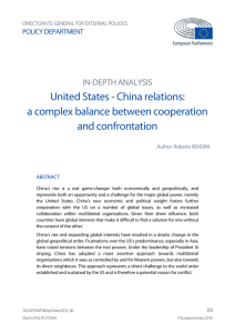 China relations: a complex balance between cooperation and