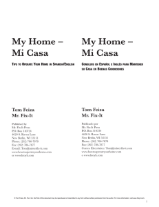 My Home, Mi Casa - Table of Contents