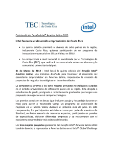 Intel favorece el desarrollo emprendedor de Costa Rica