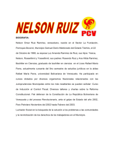 BIOGRAFIA: Nelson Omar Ruiz Ramírez, venezolano, nacido en el
