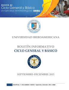 Boletín Ciclo General y Básico 2014-1