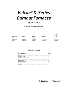 Vulcan® D-Series Burnout Furnaces