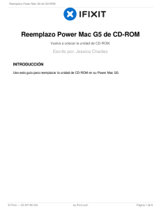 Reemplazo Power Mac G5 de CD-ROM