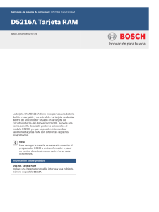 D5216A Tarjeta RAM - Bosch Security Systems
