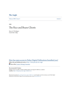 The Rice and Beans Ghosts - Fisher Digital Publications