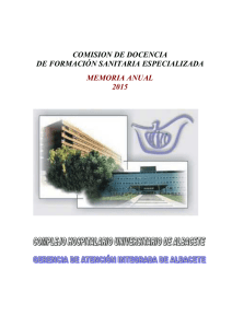 Memoria de la Comisión de Docencia 2015