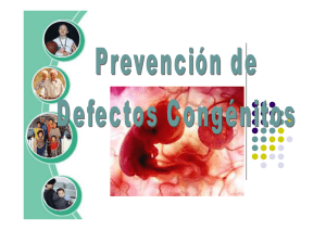 Tema 6. Prevención de defectos congénitos