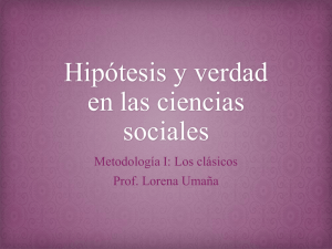 Hipótesis y verdad en las ciencias sociales