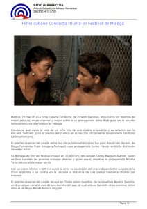 Filme cubano Conducta triunfa en Festival de Málaga