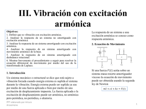 III. Vibración con excitación armónica