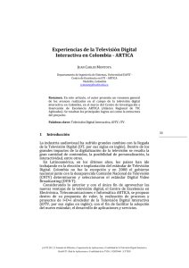 Experiencias de la Televisión Digital Interactiva en Colombia