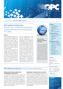 OPC Unified Architecture – Posibles usos y
