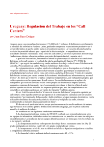 Uruguay: Regulación del Trabajo en los “Call Centers”