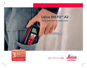 Leica DISTO™ A2 - Leica Geosystems