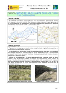 proyecto: restauración del río almonte, tramo alto y medio. tt.mm