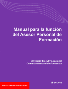 Manual para la función del Asesor Personal de Formación