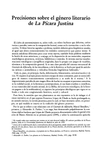 pdf Precisiones sobre el género literario de "La Pícara Justina"