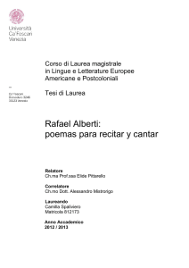 Rafael Alberti: poemas para recitar y cantar