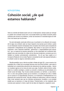 Cohesión social: ¿de qué estamos hablando?
