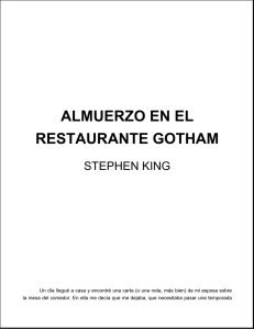 Almuerzo en el restaurante Gotham