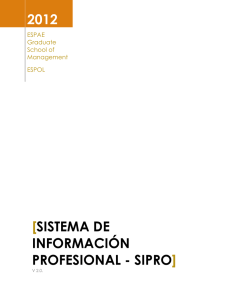 Sistema de información profesional - sipro - Espae