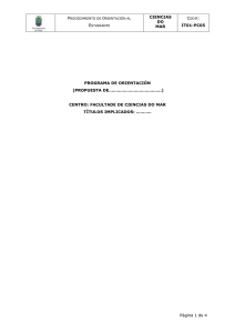 CIENCIAS DO MAR IT01-PC05 Página 1 de 4 PROGRAMA DE